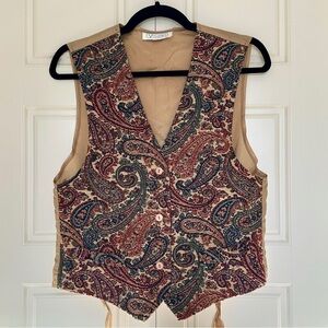 Vintage Paisley Tapestry Waistcoat